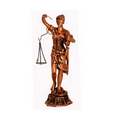 Lady of Justice Copper Figurine - 5" W x 13.5" H